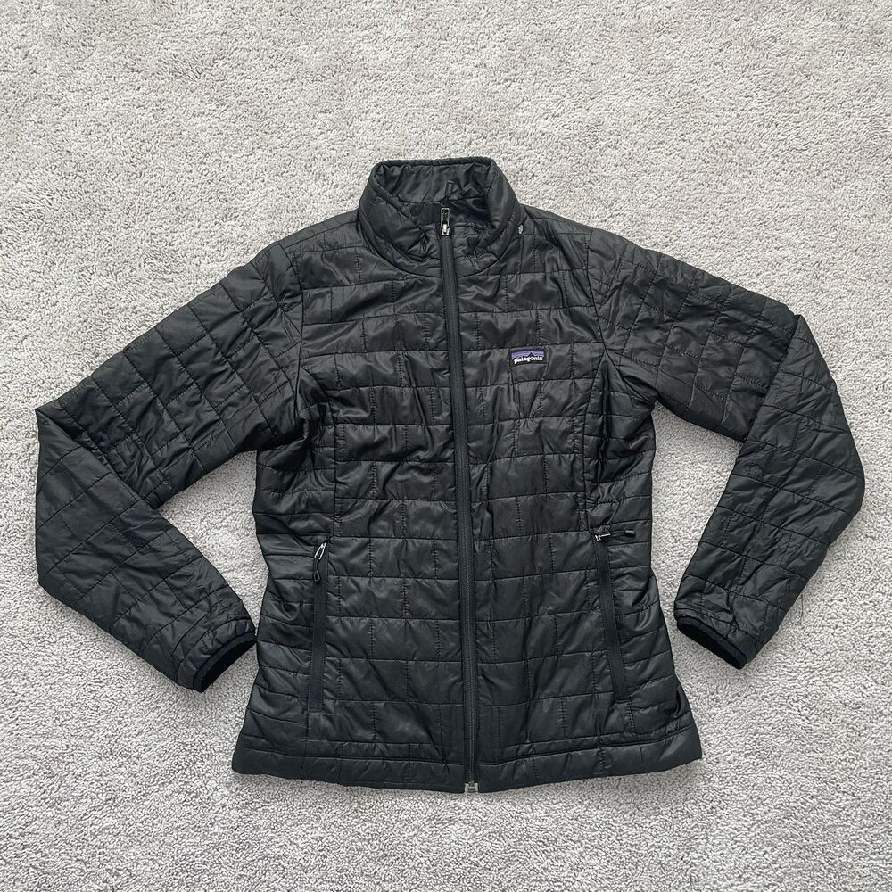 Patagonia Nano Puff Jacket Womens Medium Black Coat Puffer Jacket Primaloft